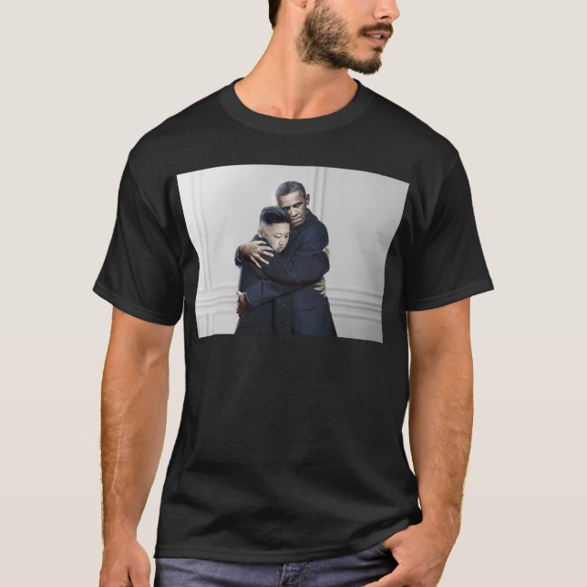 Liebe UNO Nordkorea Obama-Kim Jong T-Shirt (Vorderseite)