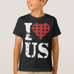 Liebe uns 4. Juli Gedenktag Veteran Day T-Shirt