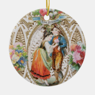 Liebe, Unschuld, Valentinekarte, c.1870 (Farbli Keramik Ornament