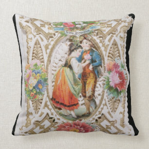 Liebe, Unschuld, Valentinekarte, c.1870 (Farbli Kissen