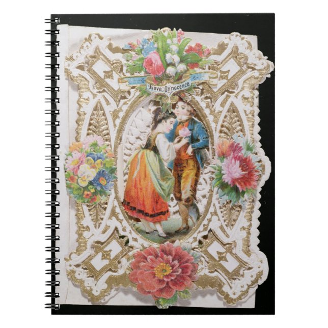 Liebe, Unschuld, Valentinekarte, c.1870 (Farbli Notizblock (Vorderseite)