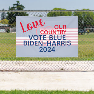 Liebe Unser Land Abstimmung Blue Biden-Harris 2024 Banner