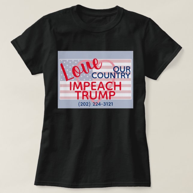 Liebe: Unser Land impliziert Trump-Kongress T-Shirt (Design vorne)