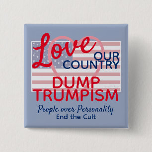 Liebe Unser Land vertreibt Trump-Kult Button