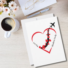 Liebe Unser Silverliner-Familienflugzeug hört sich Feiertagskarte