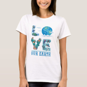 Liebe Unsere Erde Frauen weiß T-Shirt