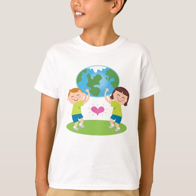 Liebe Unsere Erde T - Shirt für Kinder (Vorderseite)