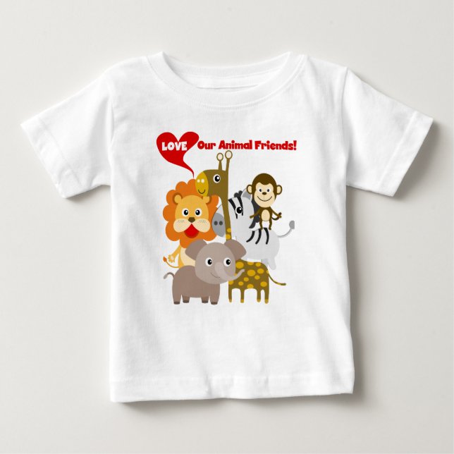 Liebe unsere Tierfreunde Baby T-shirt (Vorderseite)