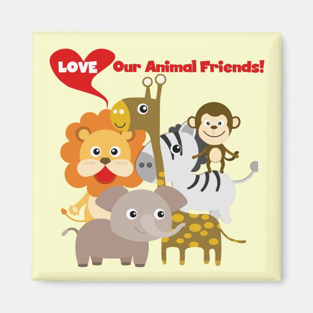 Liebe unsere Tierfreunde Magnet (Vorne)