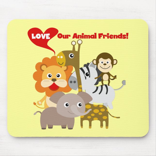 Liebe unsere Tierfreunde Mousepad (Vorne)