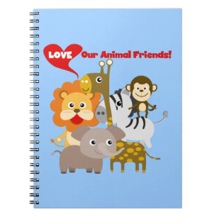 Liebe unsere Tierfreunde Notizblock