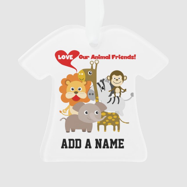 Liebe unsere Tierfreunde Ornament (Vorderseite)