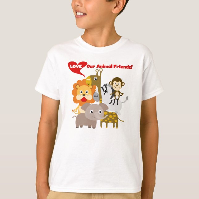 Liebe unsere Tierfreunde T-Shirt (Vorderseite)