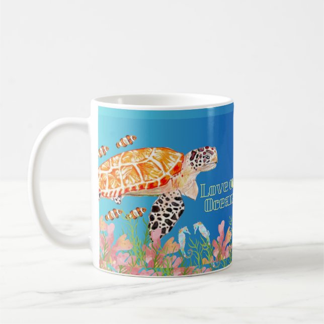 Liebe unserer Ozeane Kaffeetasse (Links)