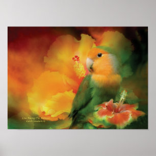 Liebe unter dem Hibiskus Art Poster/Print Poster