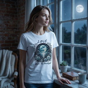 Liebe unter dem Mondlicht Romantisches Ästhetik-Sh Tri-Blend Shirt