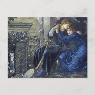 Liebe unter den Ruinen, Edward Burne-Jones Postcar Postkarte