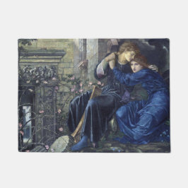 Liebe unter den Ruinen (von Edward Burne-Jones) Fußmatte