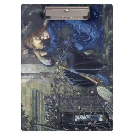 Liebe unter den Ruinen (von Edward Burne-Jones) Klemmbrett