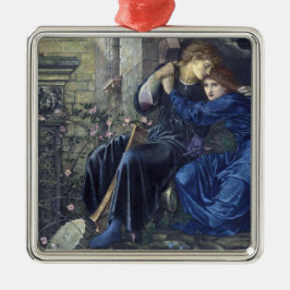 Liebe unter den Ruinen (von Edward Burne-Jones) Ornament Aus Metall