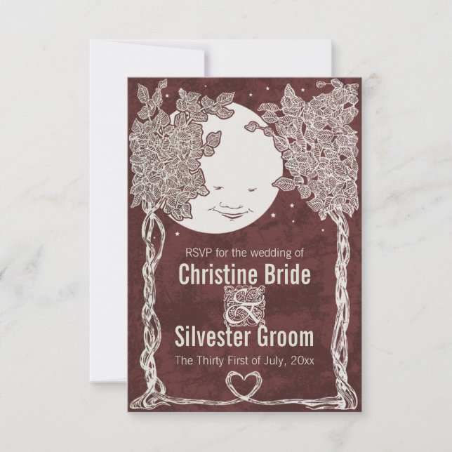 Liebe unter den Sternen, 3,5 x 5 UAWG RSVP Karte (Vorderseite)