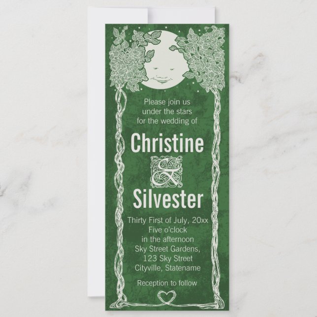 Liebe unter den Sternen, Hochzeit Einladung (Vorderseite)