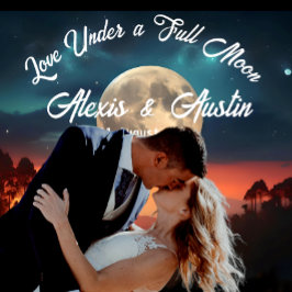 Liebe unter Vollmond-Hochzeitstag Wandteppich