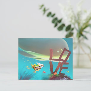 Liebe unter Wasser Ankündigungspostkarte