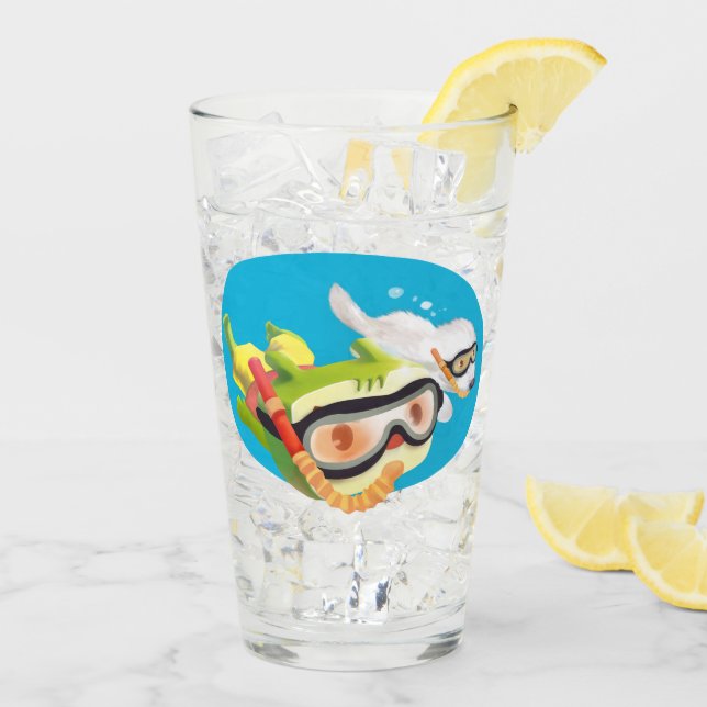 Liebe unter Wasser Glas (Rückseite Ice)