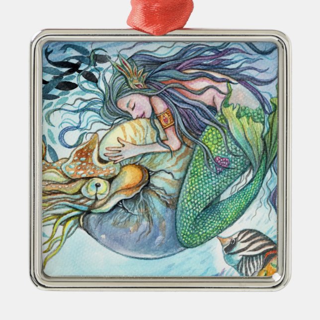 Liebe unter Wasser Ornament Aus Metall (Vorne)