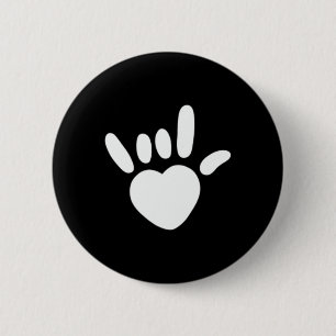 Liebe Unterschreiben der amerikanischen Gebärdensp Button