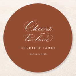 Liebe-Untersetzer Hochzeitsfeier-Tischdekoration Runder Pappuntersetzer