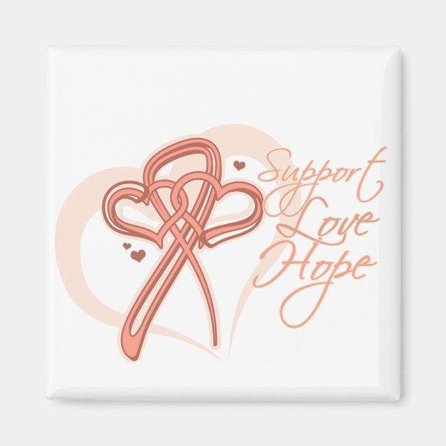 Liebe unterstützen - Endometriumkrebs Magnet (Vorne)