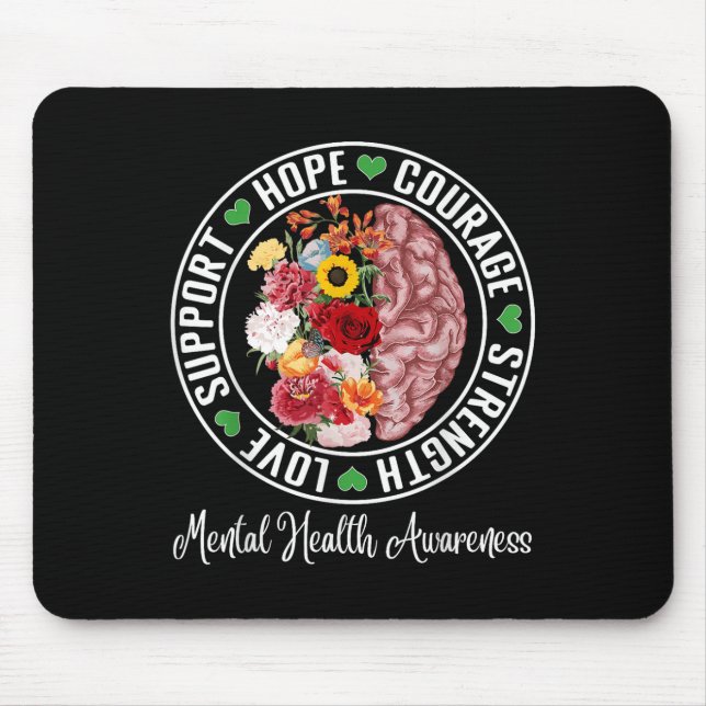 Liebe Unterstützung Hoffnung Mut Kraft Psychische  Mousepad (Vorne)