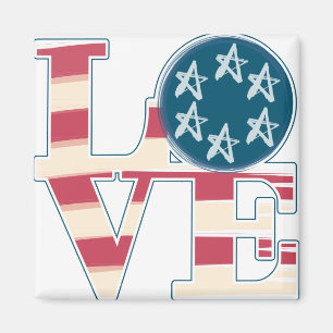 LIEBE US Flagge Magnet