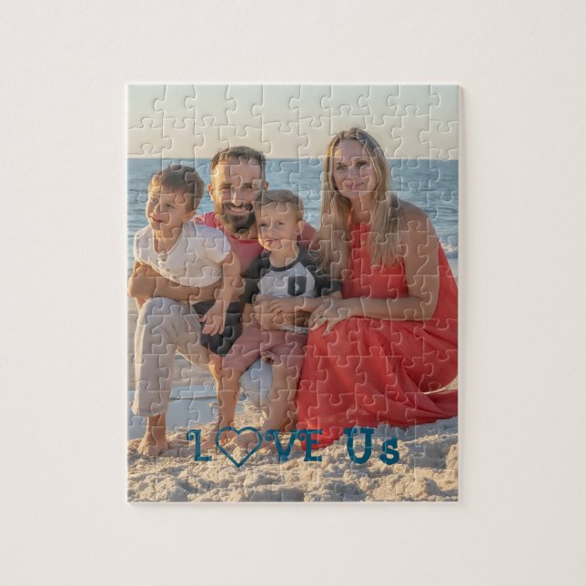 "LIEBE US" Foto PERSONALISIEREN Puzzle (Vertikal)