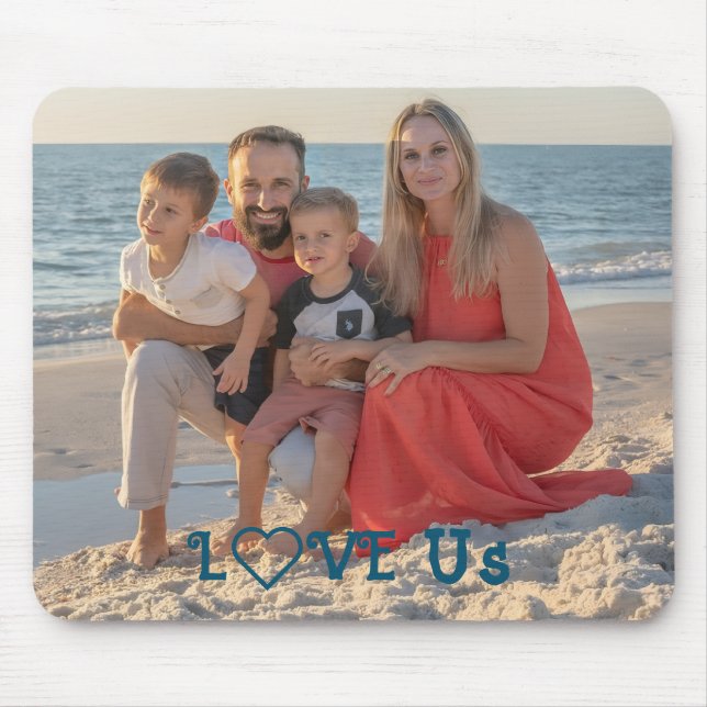 "LIEBE US" Foto PERSONALIZE Wohnung Mousepad (Vorne)