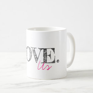 LIEBE US Moderne Typografie Ehepaar Valentine Fun Kaffeetasse