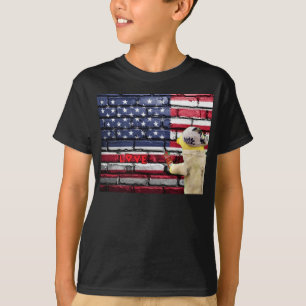 Liebe USA Graffiti wall art. T - Shirt