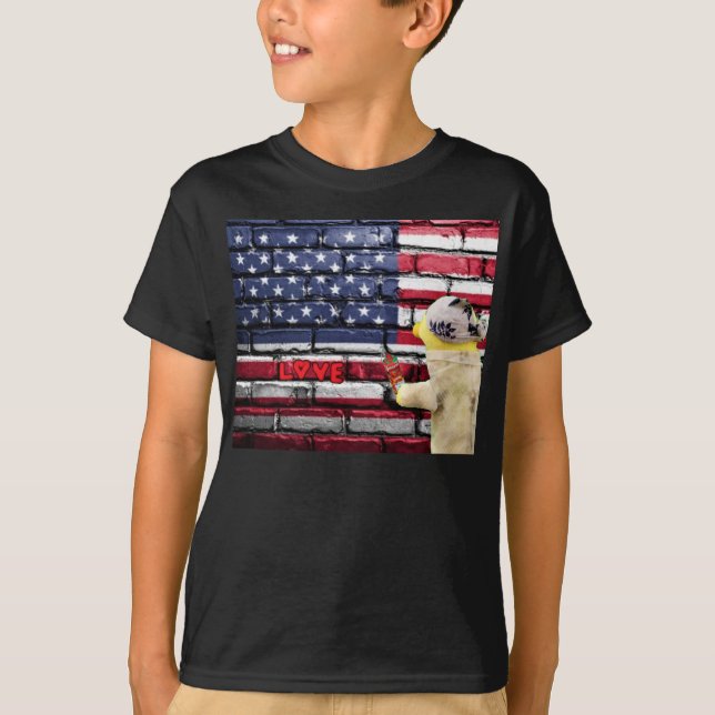 Liebe USA Graffiti wall art. T - Shirt (Vorderseite)