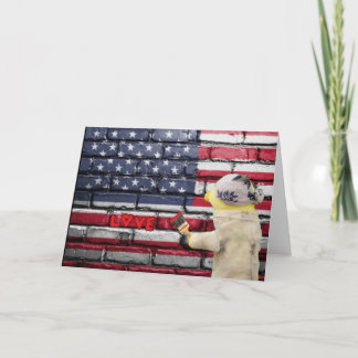 Liebe USA Graffiti Wandkunst. Karte