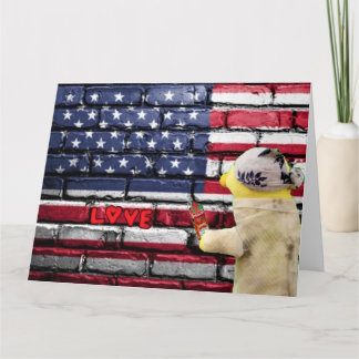 Liebe USA Graffiti-Wandkunst. Karte