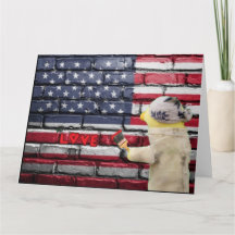 Liebe USA Graffiti Wandkunst.