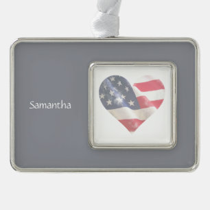 LIEBE USA INDIVIDUELLE NAME Rahmen-Ornament SILBER