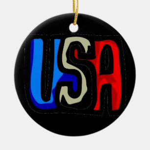 Liebe USA Keramik Ornament