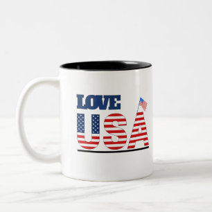Liebe Usa neue Tassendesigns Zweifarbige Tasse