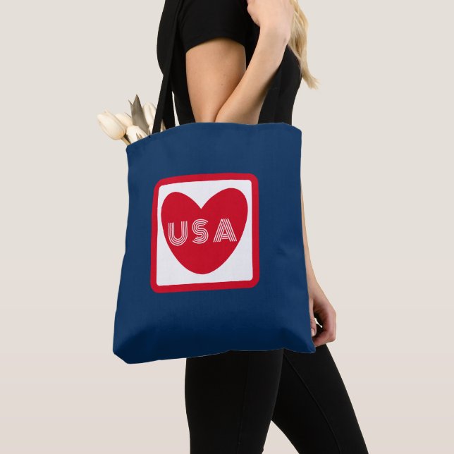 Liebe USA Patriotic Red Blue Simple Heart (Von Nahem)