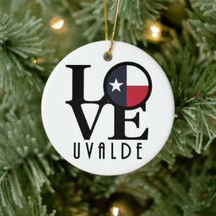 LIEBE Uvalge Texas Keramik Ornament
