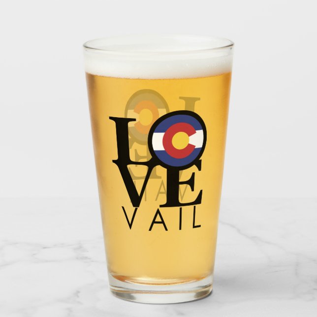 LIEBE Vail Colorado Glas (Rückseite (gefüllt))