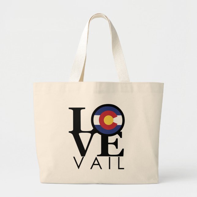 LIEBE Vail Colorado Jumbo Stoffbeutel (Vorne)